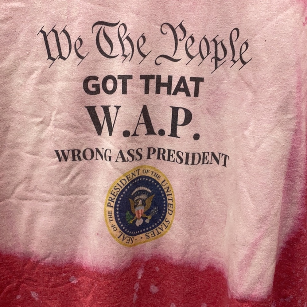 WAP T-shirt XL NEW PINK bleached top